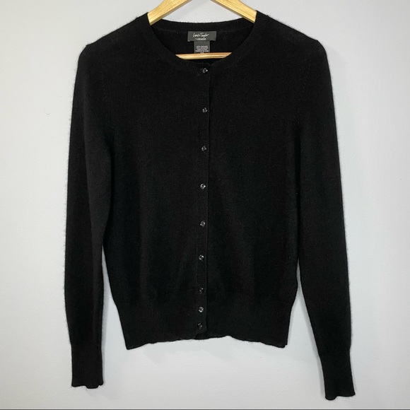 Lord and Taylor Black Cashmere Cardigan - Picture 2 of 8